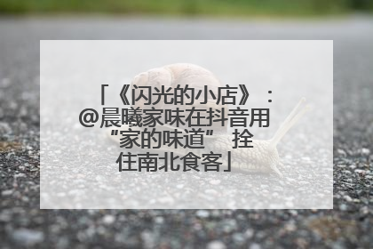 《闪光的小店》：@晨曦家味在抖音用 “家的味道” 拴住南北食客