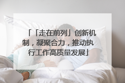 「走在前列」创新机制，凝聚合力，推动执行工作高质量发展