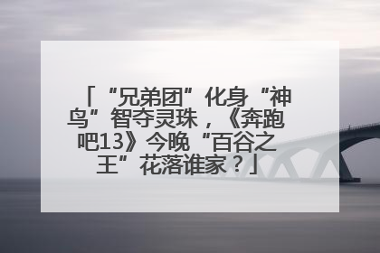 “兄弟团”化身“神鸟”智夺灵珠，《奔跑吧13》今晚“百谷之王”花落谁家？