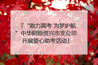 “助力高考 为梦护航”中华财险资兴市支公司开展爱心助考活动