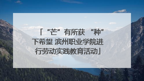 “芒”有所获 “种”下希望 滨州职业学院进行劳动实践教育活动