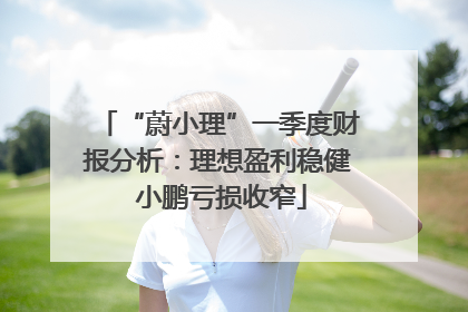 “蔚小理”一季度财报分析：理想盈利稳健 小鹏亏损收窄