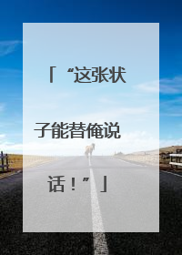 “这张状子能替俺说话！”