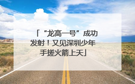“龙高一号”成功发射！又见深圳少年手搓火箭上天