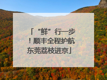 “鲜”行一步！顺丰全程护航东莞荔枝进京