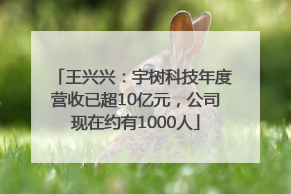 王兴兴：宇树科技年度营收已超10亿元，公司现在约有1000人