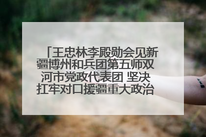 王忠林李殿勋会见新疆博州和兵团第五师双河市党政代表团 坚决扛牢对口援疆重大政治责任 推动双方实现优势互补务实合作