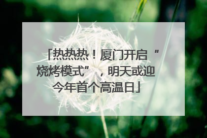 热热热！厦门开启“烧烤模式”，明天或迎今年首个高温日