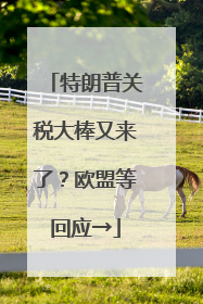 特朗普关税大棒又来了？欧盟等回应→