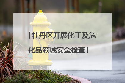 牡丹区开展化工及危化品领域安全检查