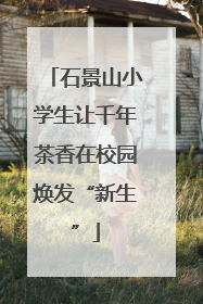 石景山小学生让千年茶香在校园焕发“新生”