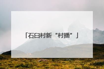 石臼村新“村播”