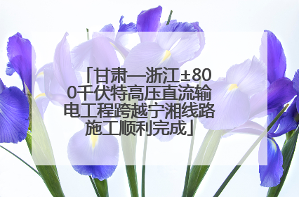 甘肃—浙江±800千伏特高压直流输电工程跨越宁湘线路施工顺利完成