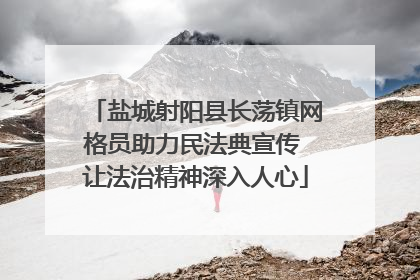 盐城射阳县长荡镇网格员助力民法典宣传 让法治精神深入人心