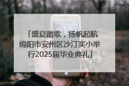 盛夏踏歌，扬帆起航 绵阳市安州区沙汀实小举行2025届毕业典礼