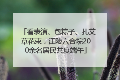 看表演、包粽子、扎艾草花束，江陵六合垸200余名居民共度端午