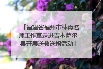 福建省福州市林霞名师工作室走进吉木萨尔县开展送教送培活动