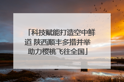 科技赋能打造空中鲜道 陕西顺丰多措并举助力樱桃飞往全国