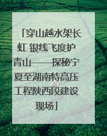 穿山越水架长虹 银线飞度护青山——探秘宁夏至湖南特高压工程陕西段建设现场