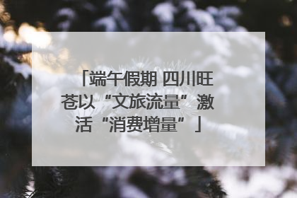 端午假期 四川旺苍以“文旅流量”激活“消费增量”