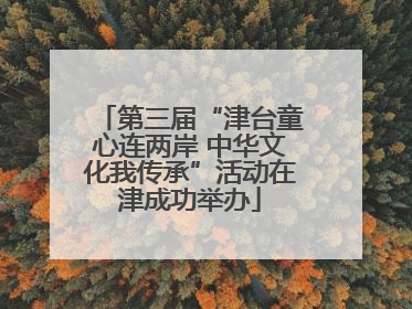 第三届“津台童心连两岸 中华文化我传承”活动在津成功举办