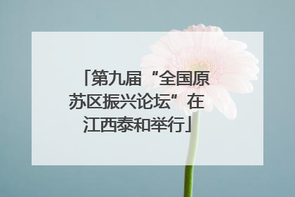 第九届“全国原苏区振兴论坛”在江西泰和举行
