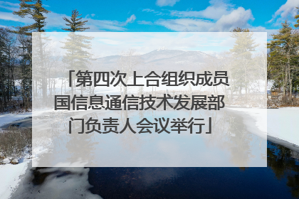 第四次上合组织成员国信息通信技术发展部门负责人会议举行