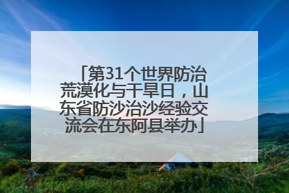 第31个世界防治荒漠化与干旱日，山东省防沙治沙经验交流会在东阿县举办