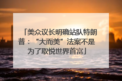 美众议长明确站队特朗普：“大而美”法案不是为了取悦世界首富