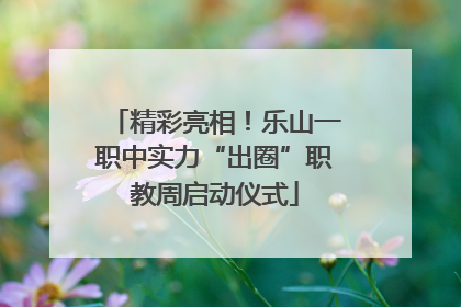 精彩亮相！乐山一职中实力“出圈”职教周启动仪式