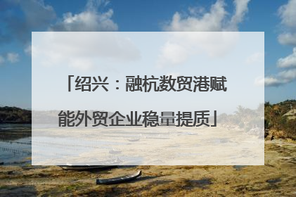 绍兴：融杭数贸港赋能外贸企业稳量提质