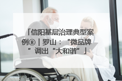 信阳基层治理典型案例⑧｜罗山：“微品牌”调出“大和谐”