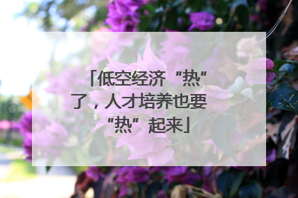 低空经济“热”了，人才培养也要“热”起来