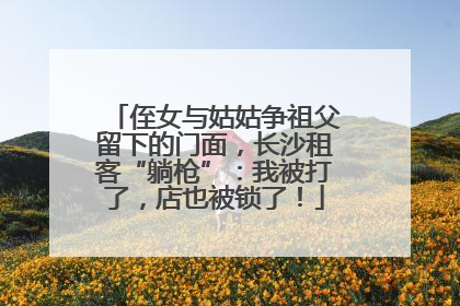 侄女与姑姑争祖父留下的门面，长沙租客“躺枪”：我被打了，店也被锁了！