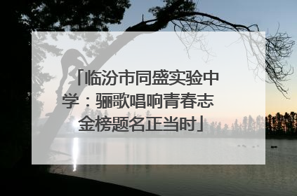 临汾市同盛实验中学：骊歌唱响青春志 金榜题名正当时