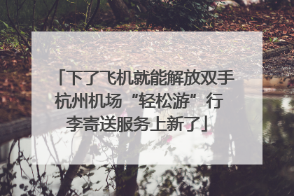 下了飞机就能解放双手 杭州机场“轻松游”行李寄送服务上新了