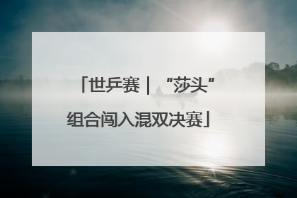 世乒赛｜“莎头”组合闯入混双决赛