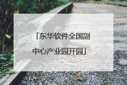 东华软件全国副中心产业园开园