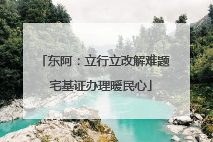 东阿：立行立改解难题 宅基证办理暖民心