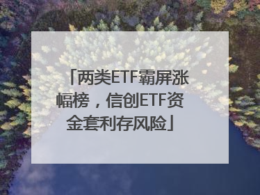 两类ETF霸屏涨幅榜，信创ETF资金套利存风险