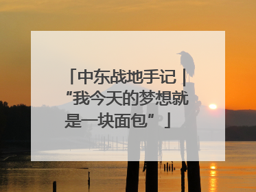 中东战地手记｜“我今天的梦想就是一块面包”