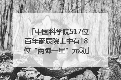中国科学院517位百年诞辰院士中有18位“两弹一星”元勋