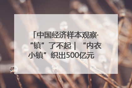 中国经济样本观察·“镇”了不起｜“内衣小镇”织出500亿元“里子产业”