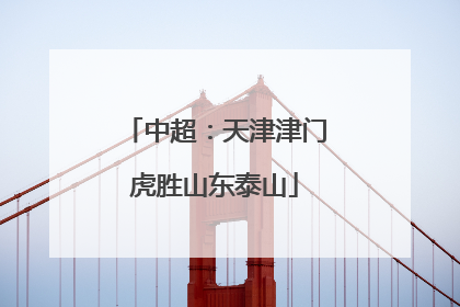中超：天津津门虎胜山东泰山