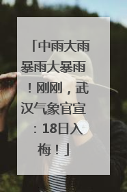 中雨大雨暴雨大暴雨！刚刚，武汉气象官宣：18日入梅！