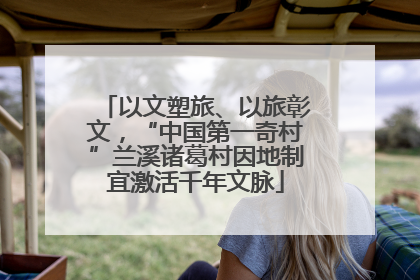以文塑旅、以旅彰文，“中国第一奇村”兰溪诸葛村因地制宜激活千年文脉