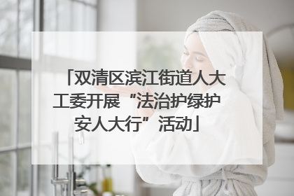 双清区滨江街道人大工委开展“法治护绿护安人大行”活动