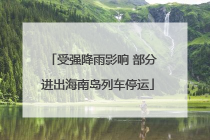 受强降雨影响 部分进出海南岛列车停运