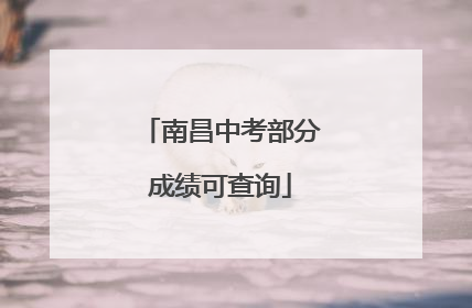 南昌中考部分成绩可查询