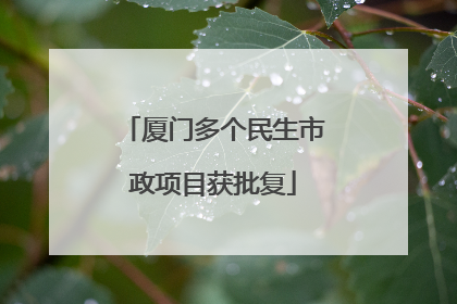厦门多个民生市政项目获批复